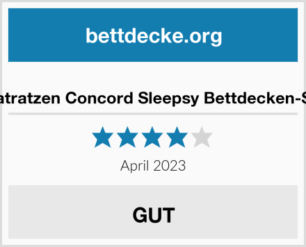  Matratzen Concord Sleepsy Bettdecken-Set Test