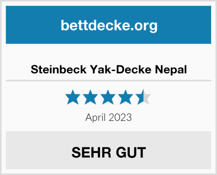  Steinbeck Yak-Decke Nepal Test