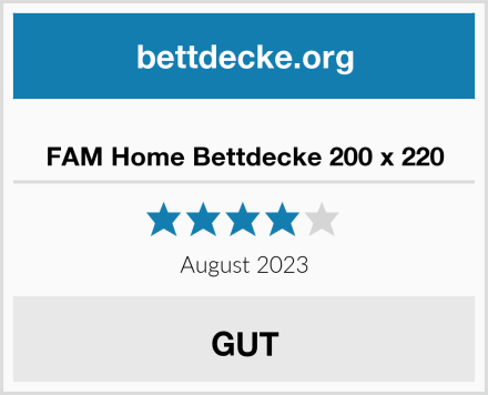  FAM Home Bettdecke 200 x 220 Test