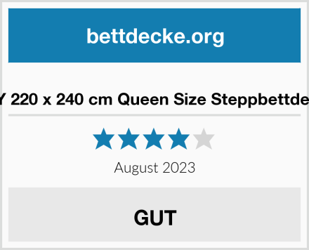  QZY 220 x 240 cm Queen Size Steppbettdecke Test