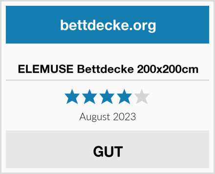  ELEMUSE Bettdecke 200x200cm Test