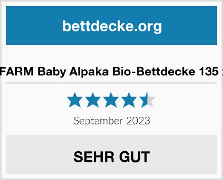  HANSA-FARM Baby Alpaka Bio-Bettdecke 135 x 200 cm Test