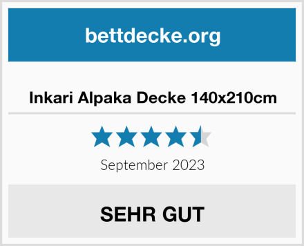  Inkari Alpaka Decke 140x210cm Test