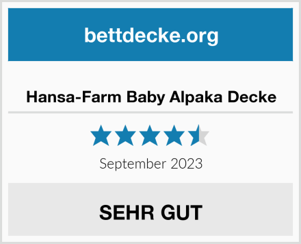  Hansa-Farm Baby Alpaka Decke Test