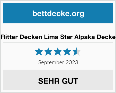  Ritter Decken Lima Star Alpaka Decke Test