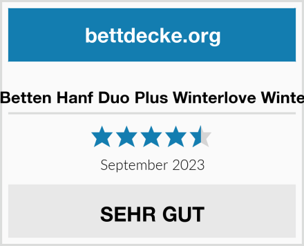  Bachs Betten Hanf Duo Plus Winterlove Winterdecke Test