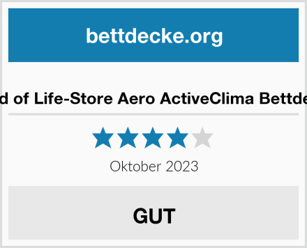  Third of Life-Store Aero ActiveClima Bettdecke Test