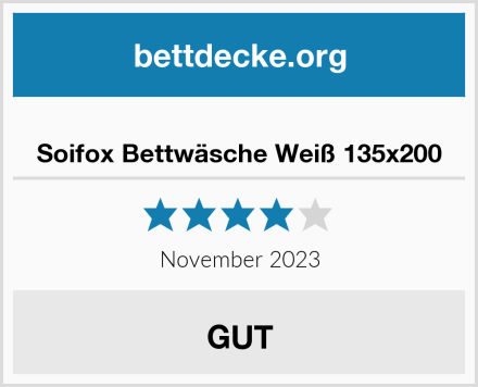  Soifox Bettwäsche Weiß 135x200 Test