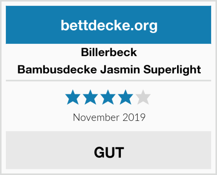 Billerbeck Bambusdecke Jasmin Superlight Test