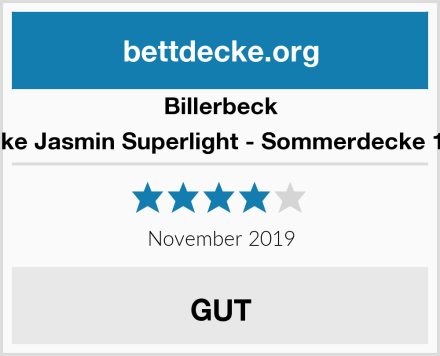 Billerbeck Bambusdecke Jasmin Superlight - Sommerdecke 155 x 220 cm Test