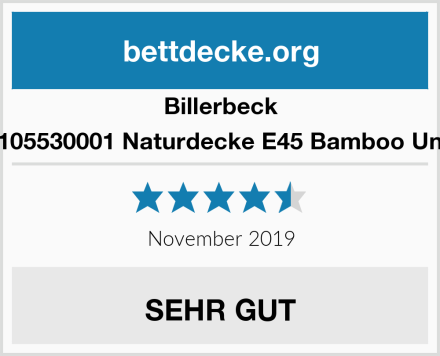 Billerbeck 5105530001 Naturdecke E45 Bamboo Uno Test