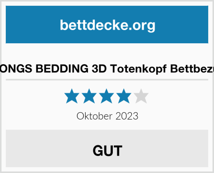  WONGS BEDDING 3D Totenkopf Bettbezug Test