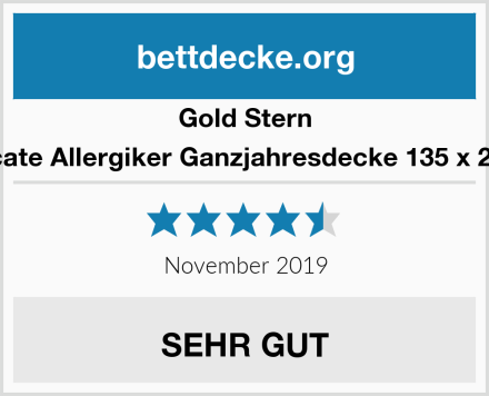 Gold Stern Medicate Allergiker Ganzjahresdecke 135 x 200 cm Test