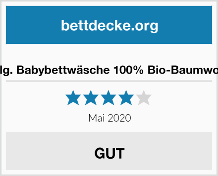 2Tlg. Babybettwäsche 100% Bio-Baumwolle Test