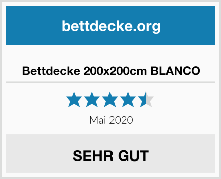  Bettdecke 200x200cm BLANCO Test