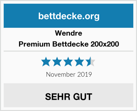 Wendre Premium Bettdecke 200x200 Test