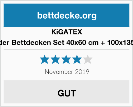 KiGATEX Kinder Bettdecken Set 40x60 cm + 100x135 cm Test