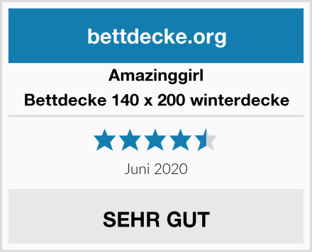 Amazinggirl Bettdecke 140 x 200 winterdecke Test