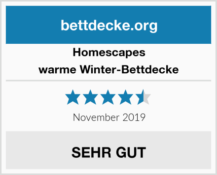 Homescapes warme Winter-Bettdecke Test