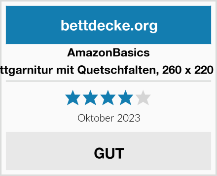 AmazonBasics Bettgarnitur mit Quetschfalten, 260 x 220 cm Test