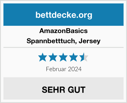 AmazonBasics Spannbetttuch, Jersey Test