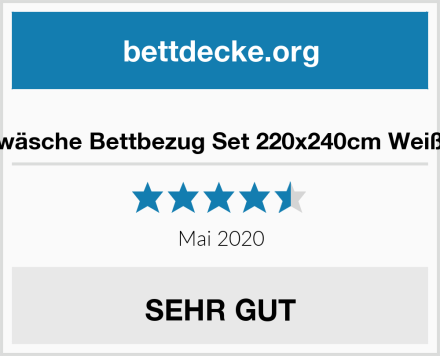  Stillshine Bettwäsche Bettbezug Set 220x240cm Weiß Grau Marmor Test