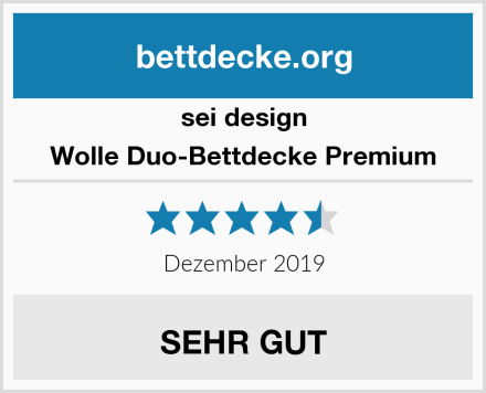 sei design Wolle Duo-Bettdecke Premium Test