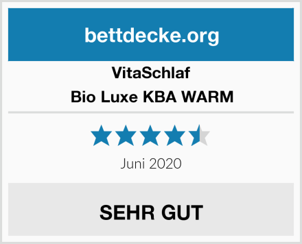 VitaSchlaf Bio Luxe KBA WARM Test