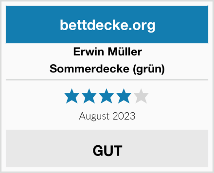 Erwin Müller Sommerdecke (grün) Test