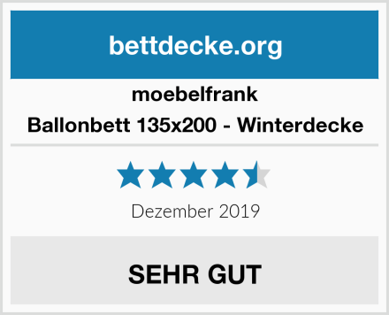 moebelfrank Ballonbett 135x200 - Winterdecke Test