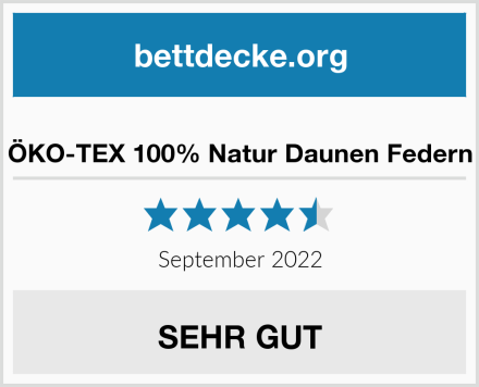  ÖKO-TEX 100% Natur Daunen Federn Test