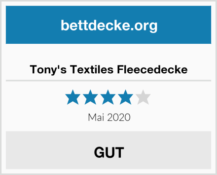  Tony's Textiles Fleecedecke Test