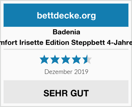 Badenia Bettcomfort Irisette Edition Steppbett 4-Jahreszeiten Test