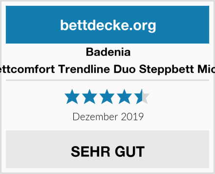 Badenia Bettcomfort Trendline Duo Steppbett Micro Test
