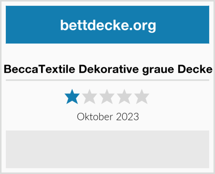  BeccaTextile Dekorative graue Decke Test