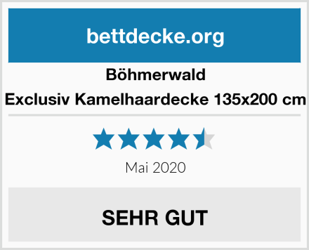 Böhmerwald Exclusiv Kamelhaardecke 135x200 cm Test