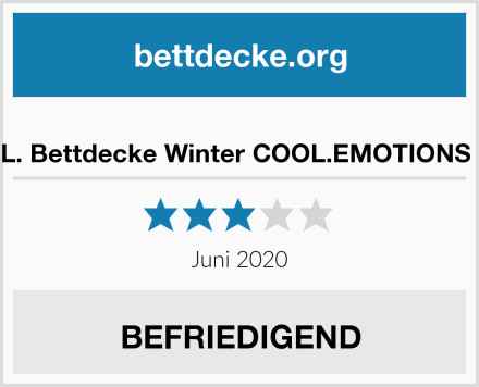  SleepCOOL. Bettdecke Winter COOL.EMOTIONS (135 x 200) Test