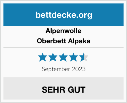 Alpenwolle Oberbett Alpaka Test