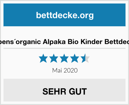  rabens´organic Alpaka Bio Kinder Bettdecke Test