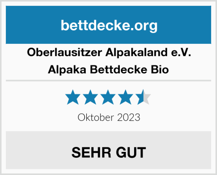 Oberlausitzer Alpakaland e.V. Alpaka Bettdecke Bio Test