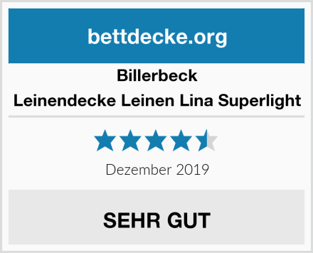 Billerbeck Leinendecke Leinen Lina Superlight Test