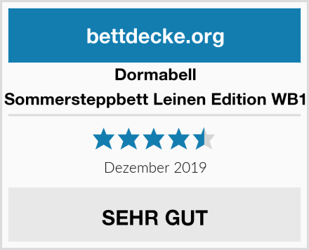 Dormabell Sommersteppbett Leinen Edition WB1 Test
