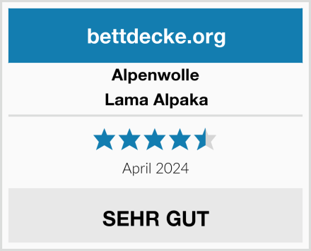 Alpenwolle Tagesdecke Lama Alpaka Test
