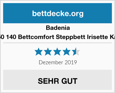 Badenia 03 691 050 140 Bettcomfort Steppbett Irisette Kamel Duo Test