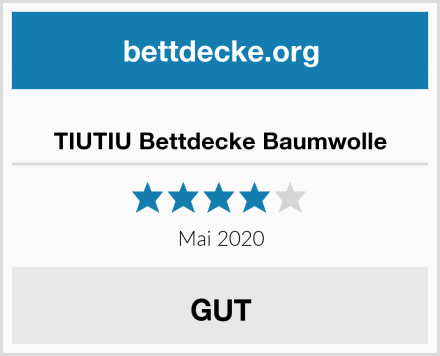  TIUTIU Bettdecke Baumwolle Test