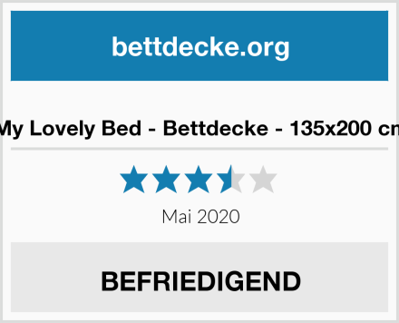  My Lovely Bed - Bettdecke - 135x200 cm Test