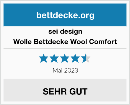 sei design Wolle Bettdecke Wool Comfort Test