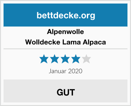 Alpenwolle Wolldecke Lama Alpaca Test
