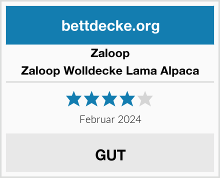 Zaloop Zaloop Wolldecke Lama Alpaca Test