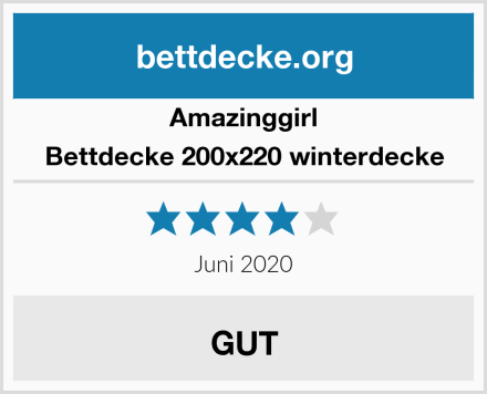 Amazinggirl Bettdecke 200x220 winterdecke Test